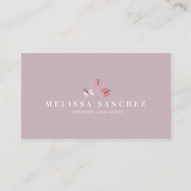 Butterflies Beauty Eyelashes Salon  Business Card (Front)