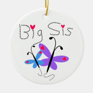 Butterflies Big Sis Gifts Ceramic Tree Decoration