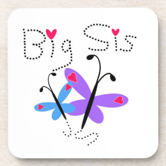 Butterflies Big Sis Gifts Coaster