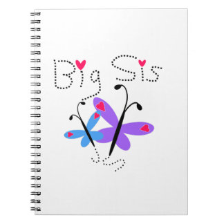 Butterflies Big Sis Gifts Spiral Notebook