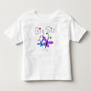 Butterflies Big Sis Toddler T-Shirt