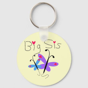 Butterflies  Big Sister Tshirts and Gifts Key Ring