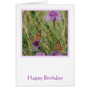 Butterflies Birthday Card Customisable