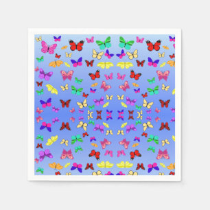 Butterflies Blue Napkin