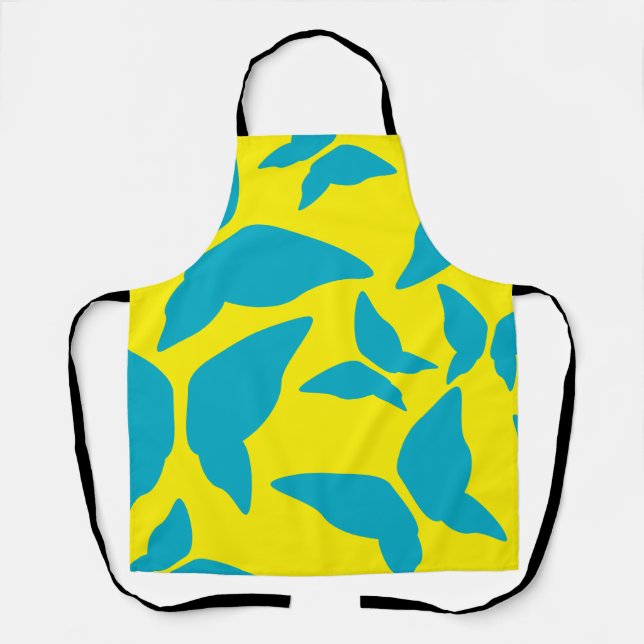 Butterflies Bright Bold Eclectic Kitchen Apron (Front)