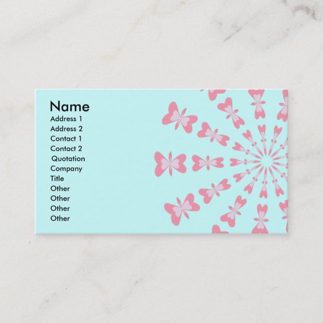 Butterflies Business Card (Front)