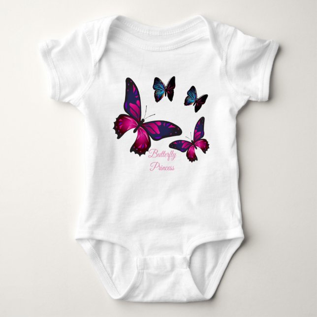 Butterflies, Butterfly Princess Baby Bodysuit (Front)