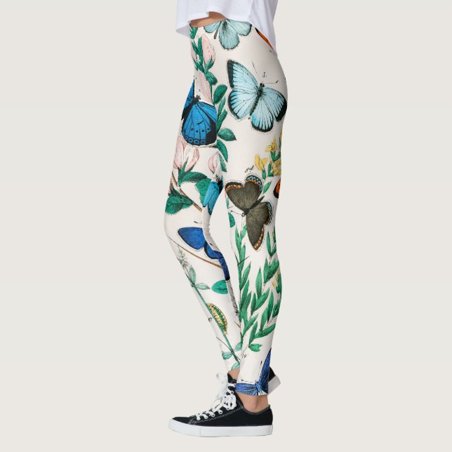 Butterflies, Caterpillars by William Forsell Kirby Leggings (Left)