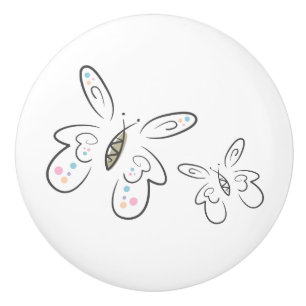 Butterflies Ceramic Knob