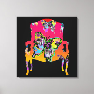 Butterflies Chair Canvas Print