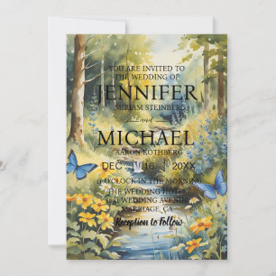 Butterflies Classic Wedding Invitations