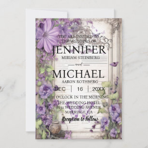 Butterflies Classic Wedding Invitations