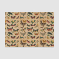 Butterflies Collection Vintage Antique Decoupage