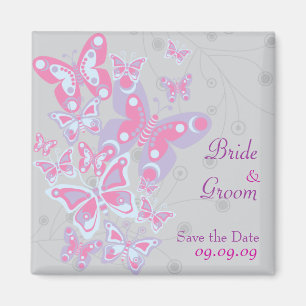 Butterflies (Cool Chic) Save the Date Magnet