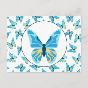 Butterflies Custom Colours Graphic Postcard