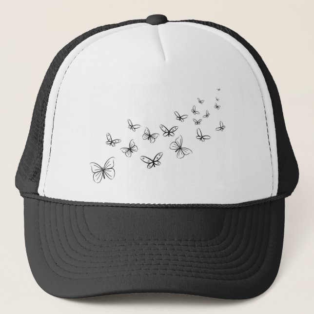 Butterflies Dancing Across the Page Trucker Hat (Front)