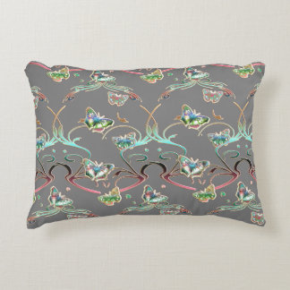 butterflies decoration gray decorative cushion