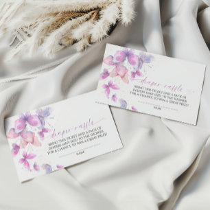 Butterflies Diaper Raffle Enclosure Card