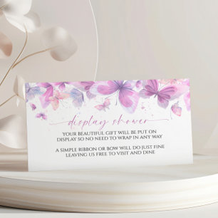 Butterflies Display Baby Shower Enclosure Card