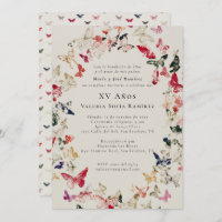 Butterflies Elegant Quinceañera 15th Birthday