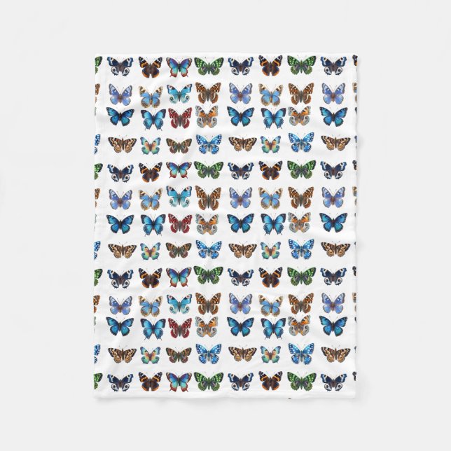Butterflies Fleece Blanket (Front)