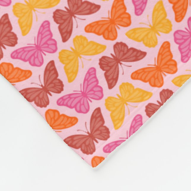Butterflies Fleece Blanket (Corner)