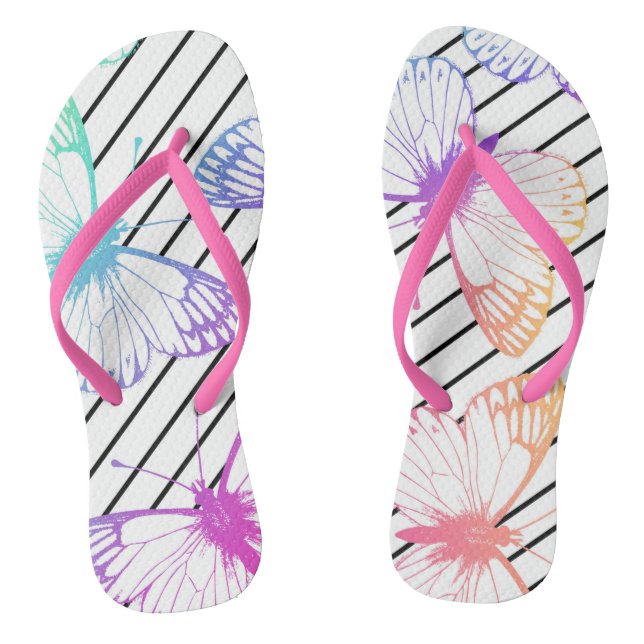Butterflies Flip Flop Sandals (Footbed)