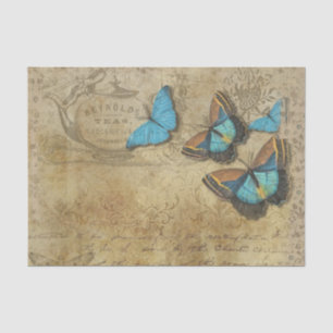 Butterflies Flitting Around While Drinking Tea Tissue Paper