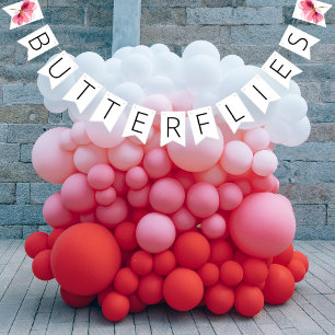 Butterflies Floral Bridal Shower Bunting