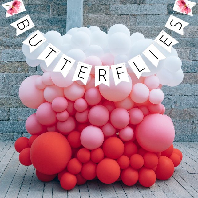 Butterflies Floral Bridal Shower Bunting (Creator Uploaded)