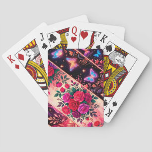 Butterflies, Floral Dreams & Golden Elegance Playing Cards