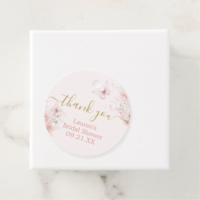 Butterflies Floral Favour Tags (In Situ)