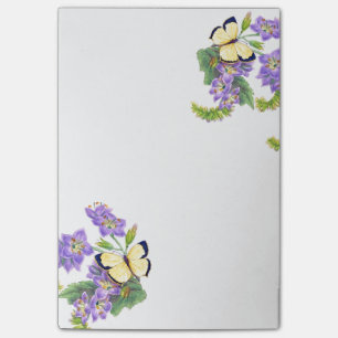 Butterflies Flowers Floral Garden Post It Notes