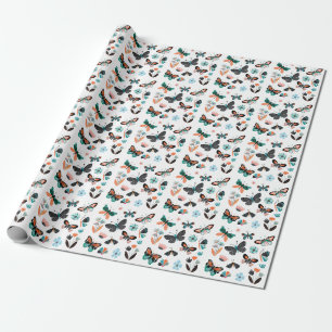 Butterflies Flowers: Hand Drawn Collection Wrapping Paper