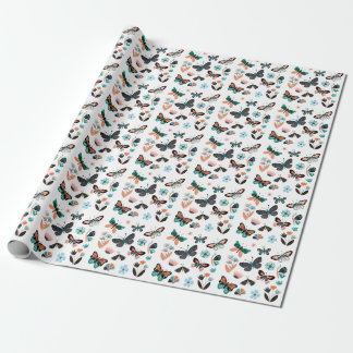 Butterflies Flowers: Hand Drawn Collection Wrapping Paper