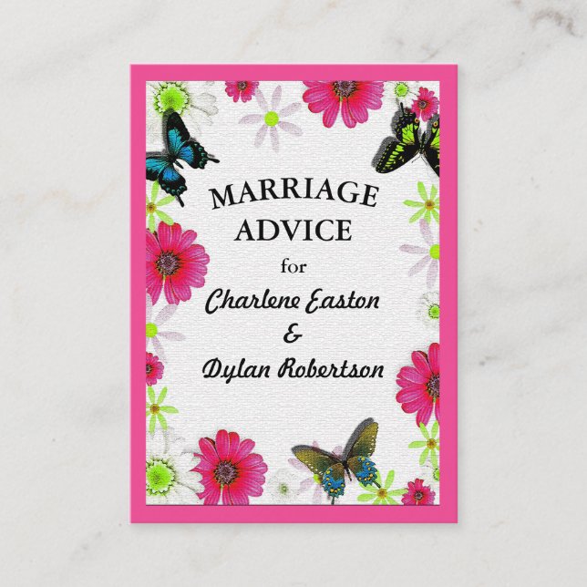 Butterflies & Flowers in Mosaic Marriage Advice (Front)