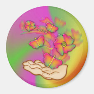 Butterflies & Flowers Magnet