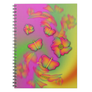 Butterflies & Flowers Spiral Notebook