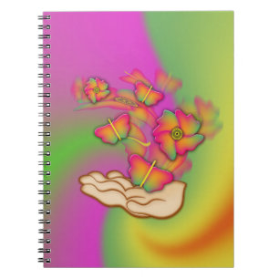 Butterflies & Flowers Spiral Notebook