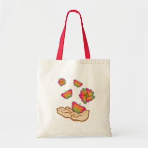 Butterflies & Flowers Tote Bag