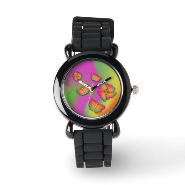 Butterflies & Flowers Watch (Front)