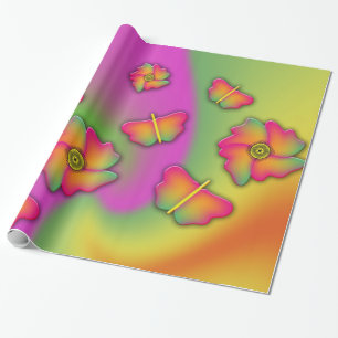Butterflies & Flowers Wrapping Paper