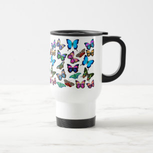 Butterflies Fluttering By Travel Mug