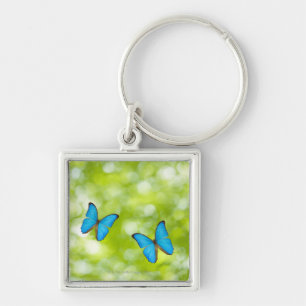 Butterflies flying, Digital Composite Key Ring