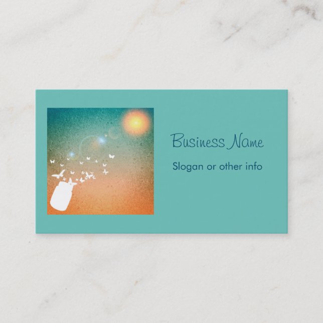 Butterflies Flying Towards the Sun Business Card (Front)