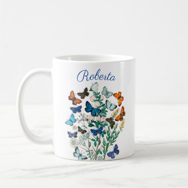 BUTTERFLIES FROM NATURE COFFEE MUG (Left)