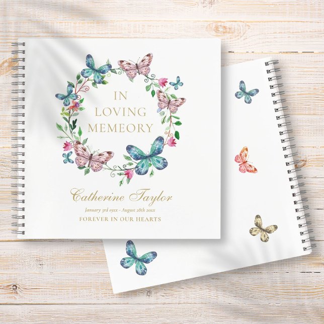Butterflies Funeral Memorial Budget Guest Book (Butterflies Funeral Memorial Budget Guest Book)