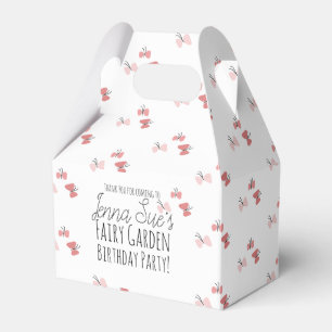 Butterflies Garden Birthday Pink   Favour Box