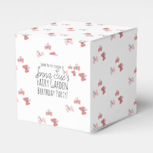 Butterflies Garden Birthday Pink   Favour Box