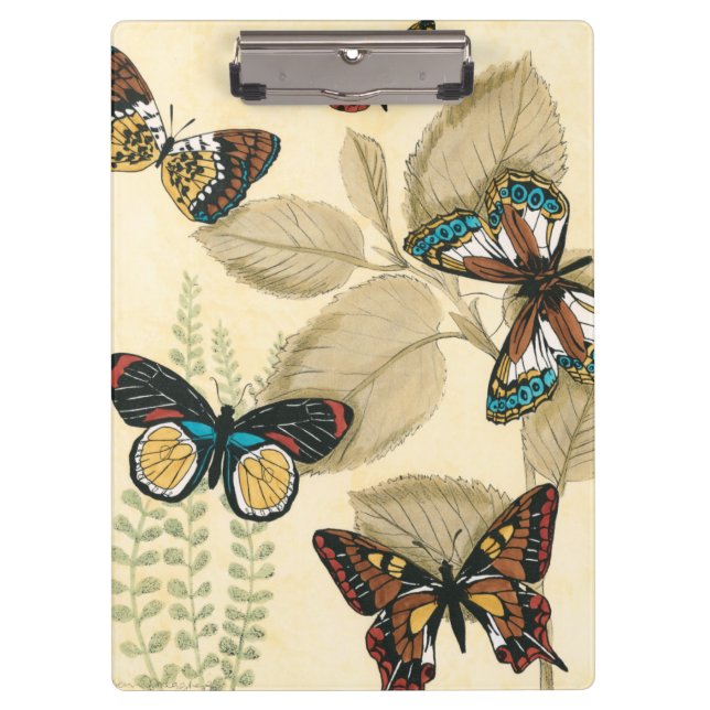 Butterflies Gliding Over Leaves Clipboard (Front)